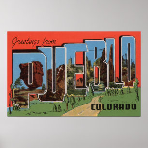 Pueblo Colorado - stora brevplatser Poster