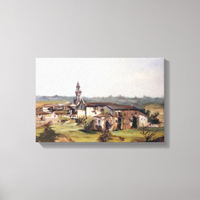 Pueblo de Lugo/Village in Lugo Canvastryck (Framsida)