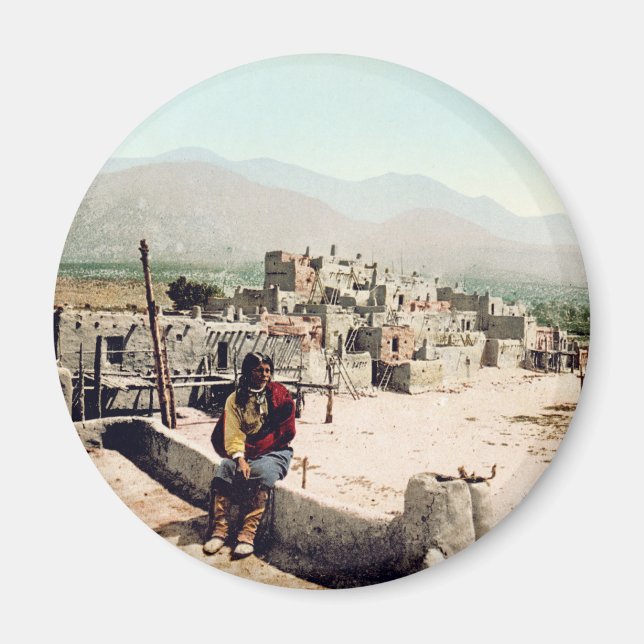 Pueblo de Taos New mexico Magnet (Framsidan)
