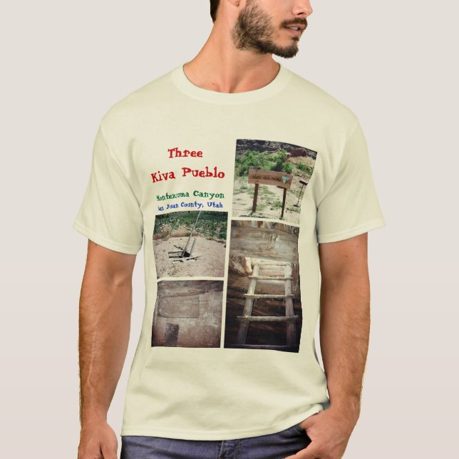 Pueblo för tre Kiva T Shirt (Framsida)