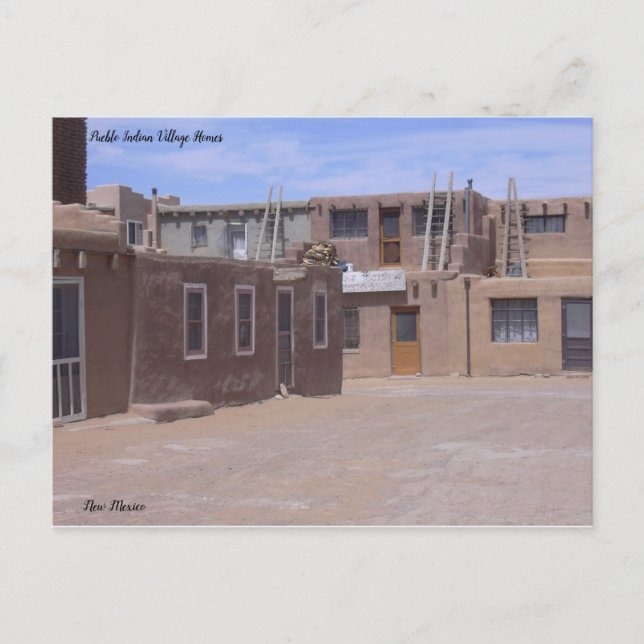 Pueblo Homes på Mesa-Västern Albuquerque, NM Vykort (Framsida)