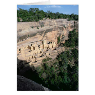Pueblo Indian Cliff Bostäder Hälsningskort