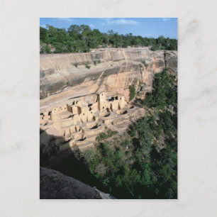 Pueblo Indian Cliff Bostäder Vykort