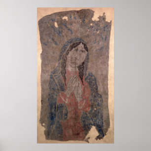 Pueblo Indian göm Painting of a Madonna, 1675 Poster