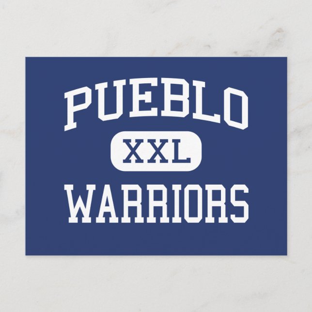 Pueblo - Krigare - High School - Tucson Arizona Vykort (Framsida)