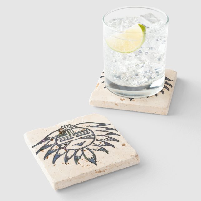 Pueblo Sol Native American Underlägg Sten (Sidan)