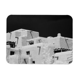 Pueblo stil adobe-inn på Loretto, Santa Fe, New Magnet