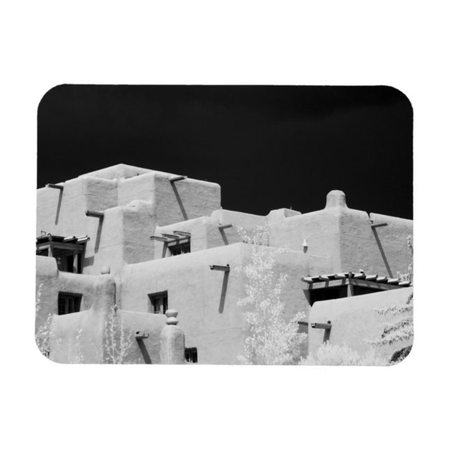 Pueblo stil adobe-inn på Loretto, Santa Fe, New Magnet (Horisontell)