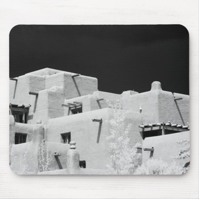 Pueblo stil adobe-inn på Loretto, Santa Fe, New Musmatta (Framsidan)