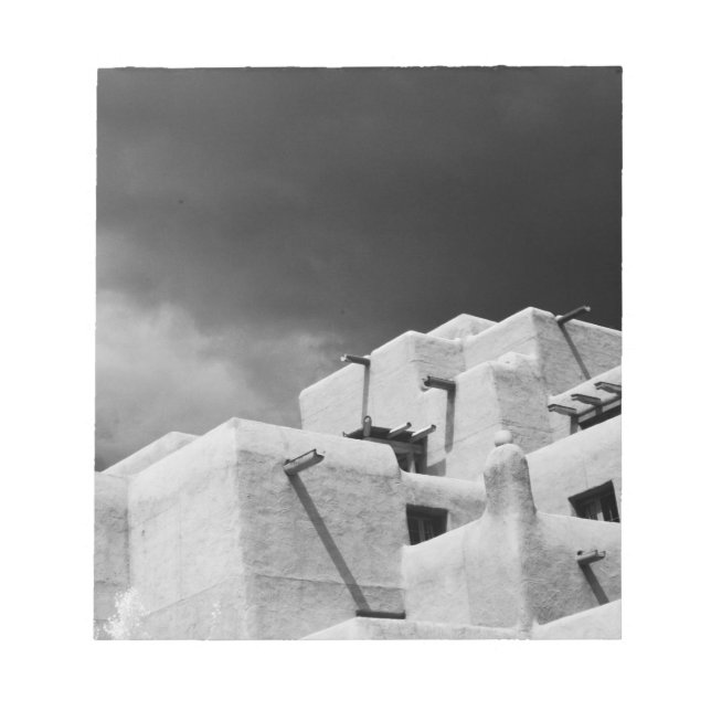 Pueblo stil adobe Inn vid Loretto, Santa Fe, New 2 Anteckningsblock (Framsida)