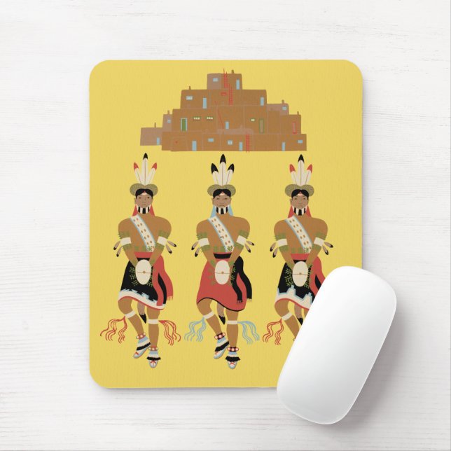 Pueblo Turtle Dancers Mousepad Musmatta (Med mus)
