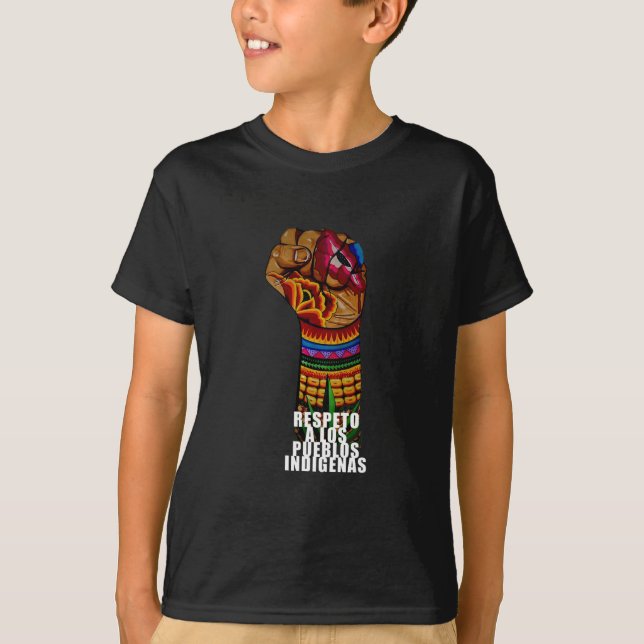 pueblos indigenas t shirt (Framsida)
