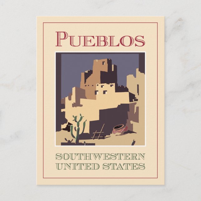 Pueblos Southwest Vykort (Framsida)