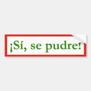 puede för si-se-pudre ja kan jag obama bildekal