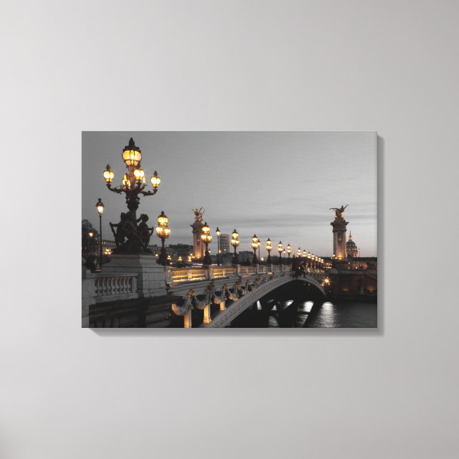 Puente Alexander III, Paris Canvastryck (Framsida)