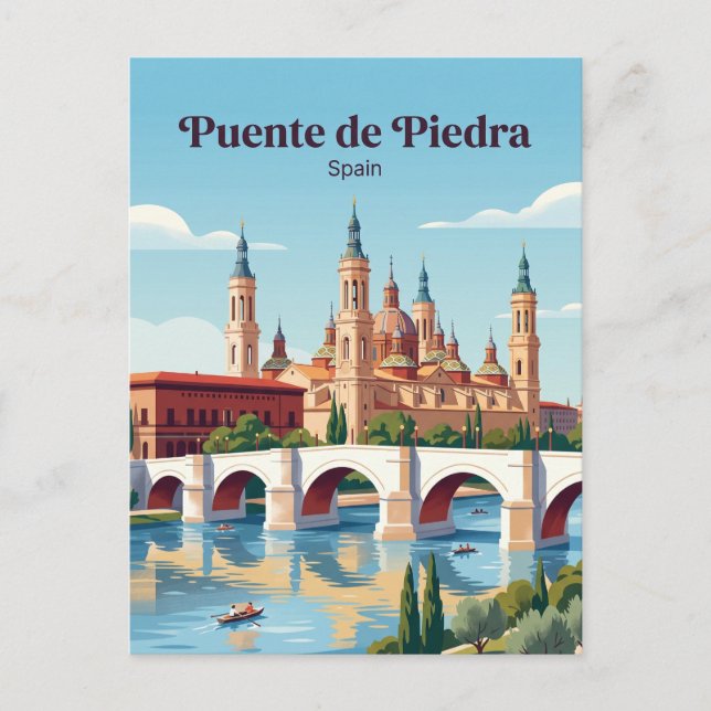 Puente de Piedra Spanien Vykort (Framsida)