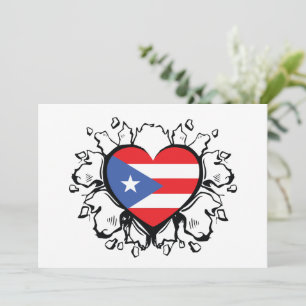 Puero Rico Flagga Boricua Cute Simple Inbjudningar