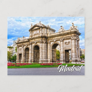 Puerta de Alcala, Madrid, Spanien Vykort