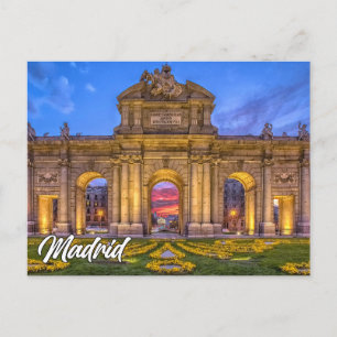 Puerta de Alcala, Madrid, Spanien Vykort