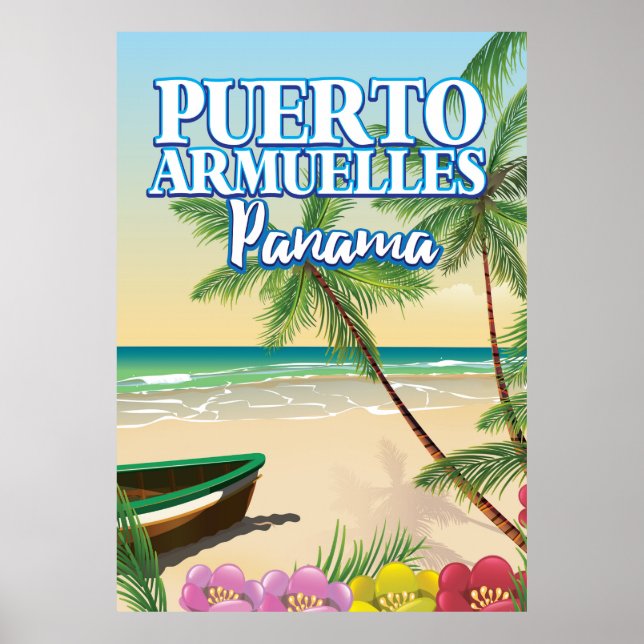 Puerto Armuelles Panama Beach-reseaffisch Poster (Framsidan)