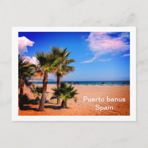 Puerto banus i Spanien Vykort