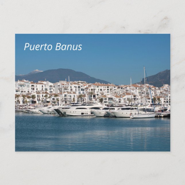 Puerto Banus Marina Vykort (Framsida)