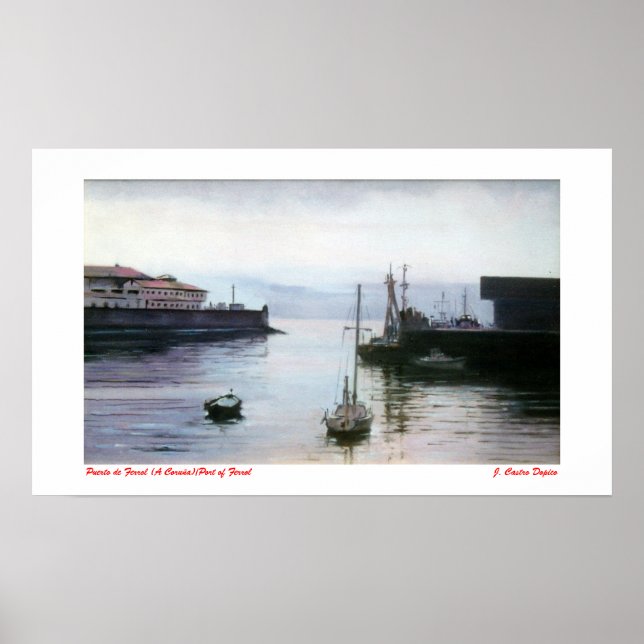 Puerto de Ferrol (A Coruña)/Port of Ferrol Poster (Framsidan)