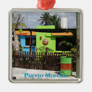Puerto Morelos Casa Julgransprydnad Metall