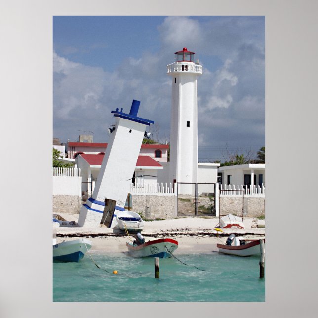 Puerto Morelos Lighthouse Poster (Framsidan)