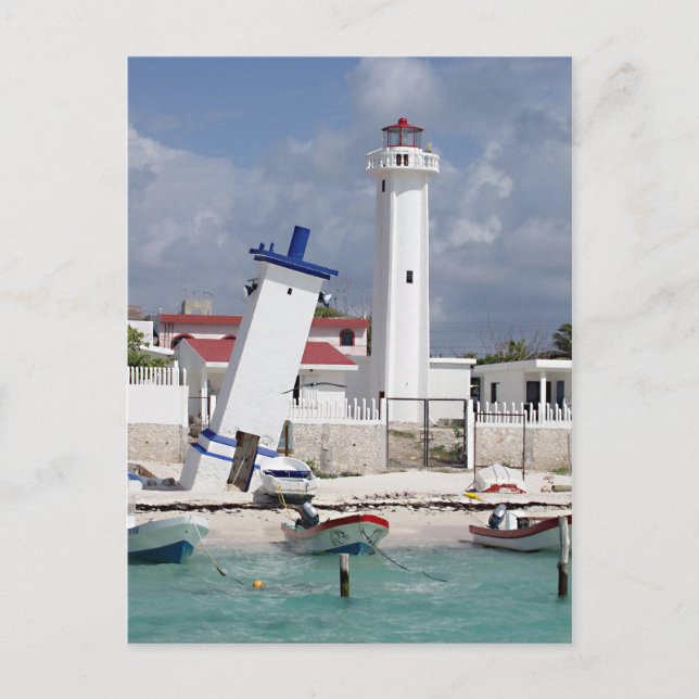 Puerto Morelos Lighthouse-vykort Vykort (Framsida)