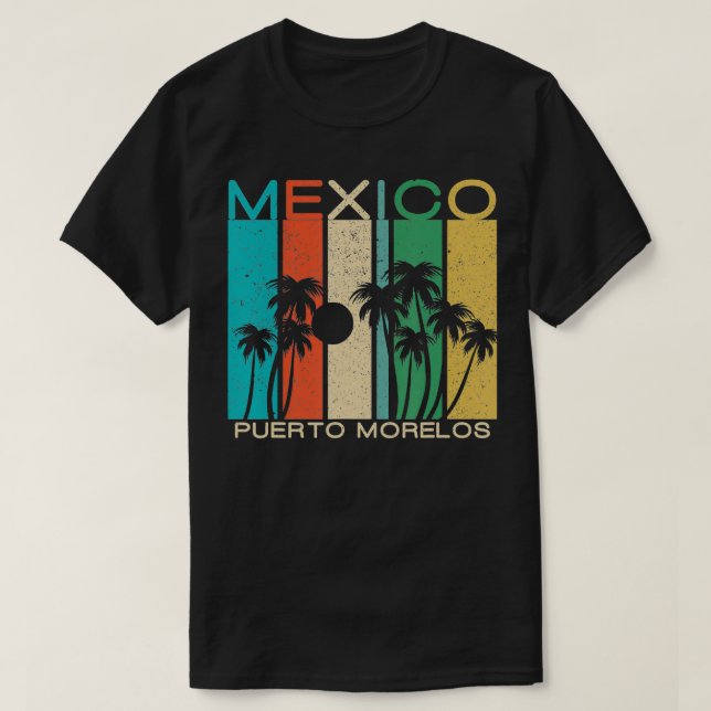 Puerto Morelos Souvenir Mexico Summer Gift T Shirt (Design framsida)