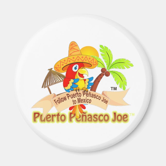 Puerto Penasco Mexico Parrot Magnet (Framsidan)