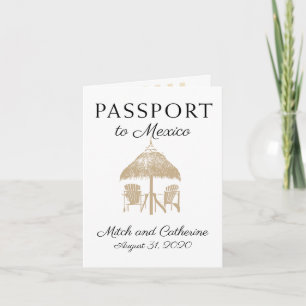 Puerto Penasco Mexico solbränt passbröllop Inbjudan
