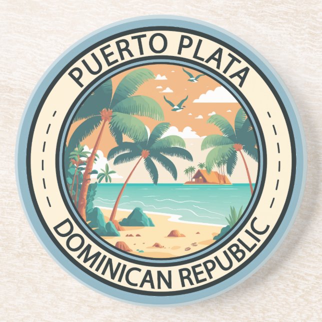Puerto Plata Dominikanska republiken Hut Badge Underlägg (Framsidan)