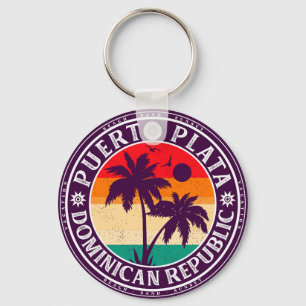 Puerto Plata Dominikanska republiken Retro Handfla Nyckelring