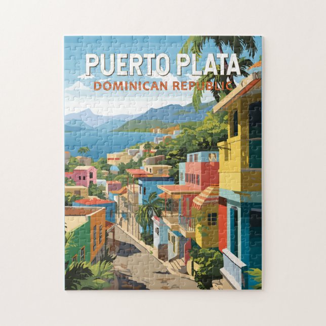 Puerto Plata Dominikanska republiken Travel Art Vi Pussel (Vertikal)