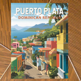 Puerto Plata Dominikanska republiken Travel Art Vi Vykort