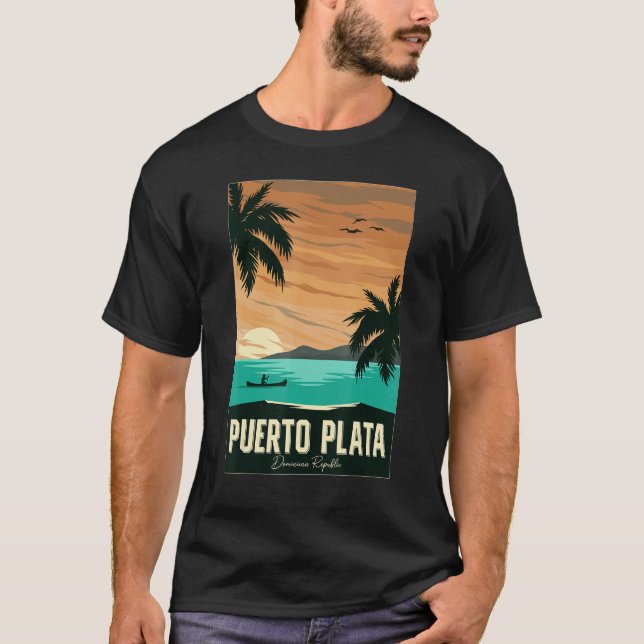 Puerto Plata vacation Puerto Plata souvenirs Domin T Shirt (Framsida)