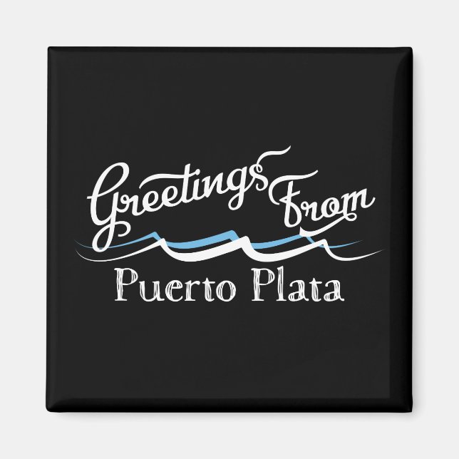 Puerto Plata Vatten Vinkarare Magnet (Framsidan)