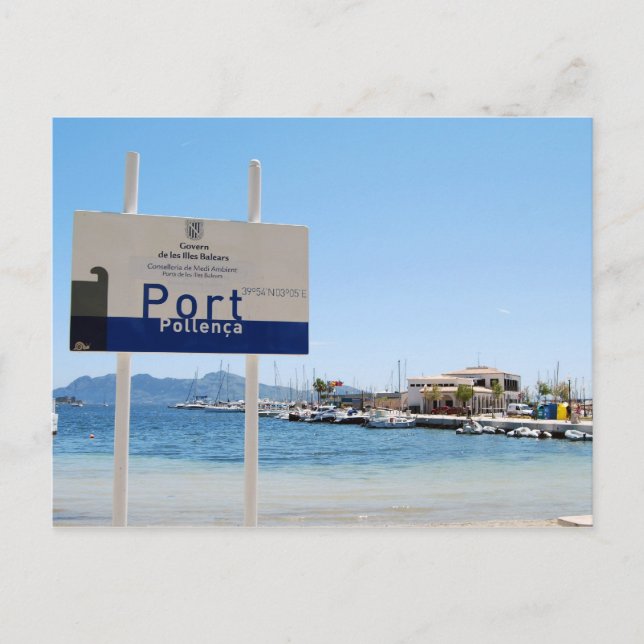 Puerto Pollensa (Port de Pollenca) Vykort (Framsida)