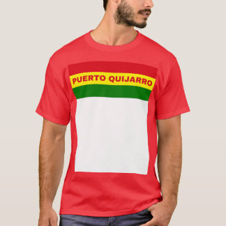 Puerto Quijarro City i Bolivianska Flagga Färg T Shirt