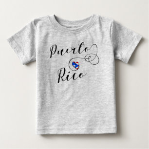 Puerto Rica Flagga Heart, Puerto Rican Design T Shirt
