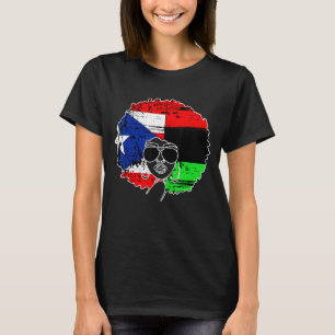 Puerto Rican Afro Latina Boricua Puerto Rico Flagg T Shirt