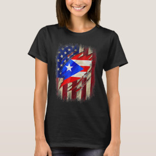 Puerto Rican American Flagga Usa Puerto Rico Famil T Shirt