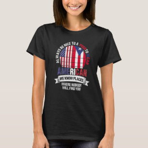 Puerto Rican American Vi känner Ställen Cuba Puert T Shirt