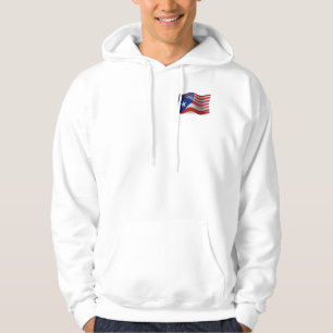 Puerto Rican-Amerikan som vinkar flagga Tröja Med Luva