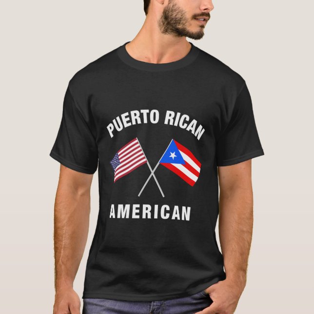 Puerto Rican amerikanska flaggan T Shirt (Framsida)