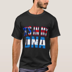 Puerto Rican and Honduran Mix DNA Flagga Heritage T Shirt