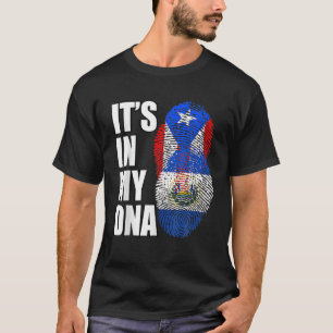Puerto Rican and Salvadorian Mix Flagga T Shirt