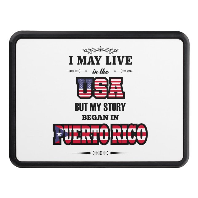 Puerto Rican-arvet Puerto RIco USA Citat Dragkroksskydd (Framsidan)